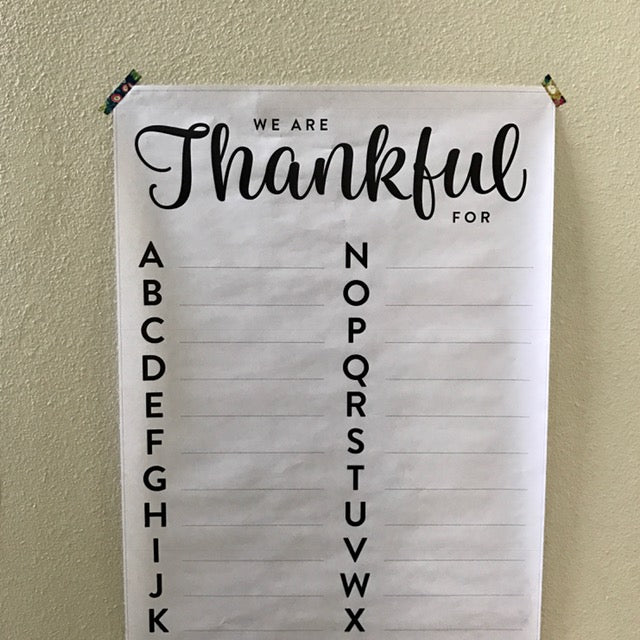 Thankful for ... ABCs (24x36)