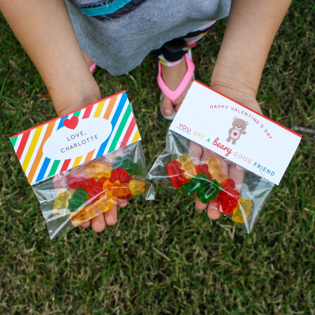 Gummy Bear / Teddy Graham Printable Valentines – Pchee for Free Printable Gummy Bear Valentine Printable