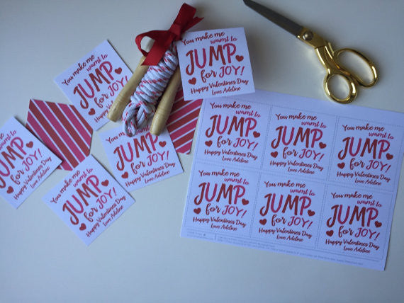 Jump Rope Printable Valentine Tags