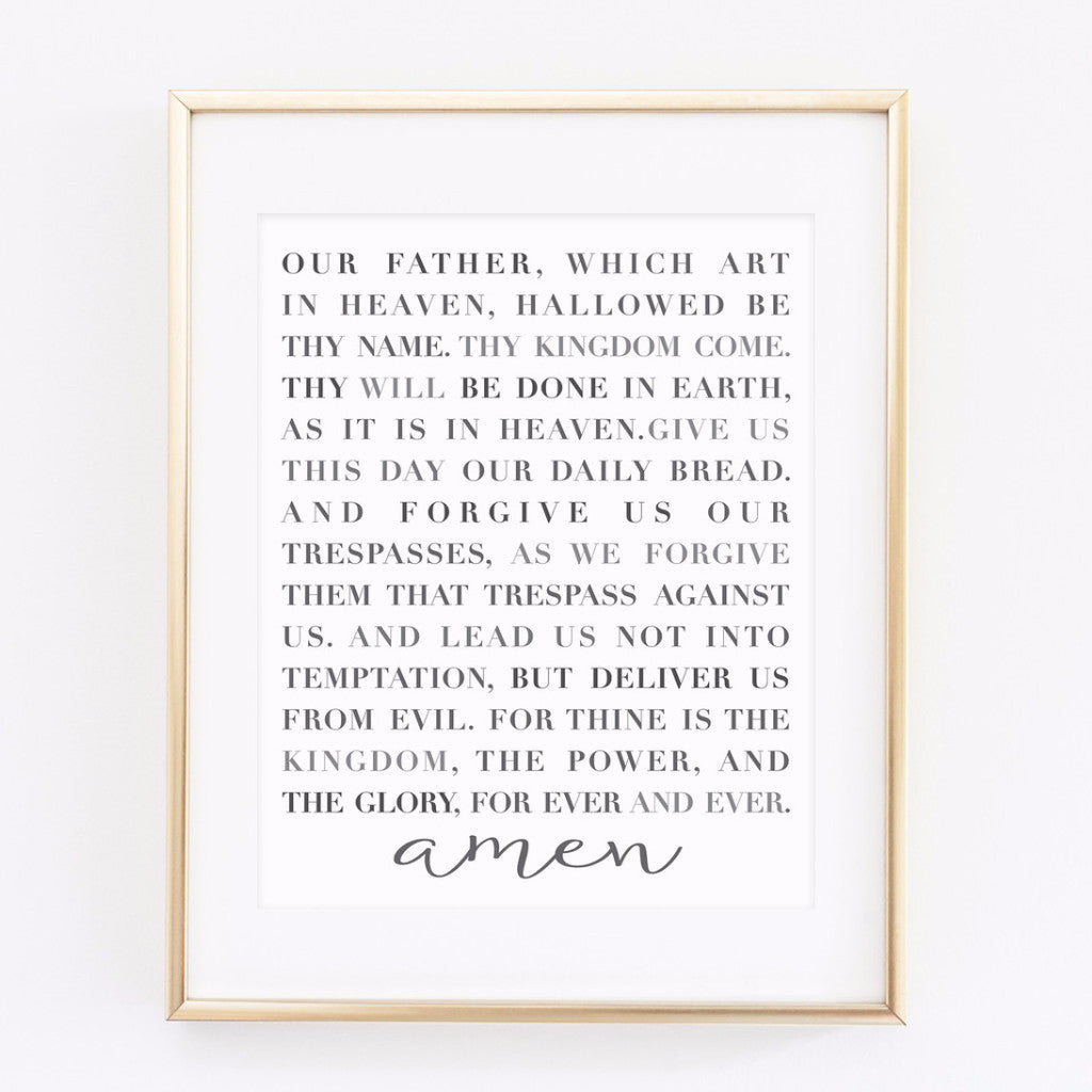 The Lord's Prayer - printable 8x10 print – Pchee the-lord-s-prayer-printable-8x10-print-pchee
